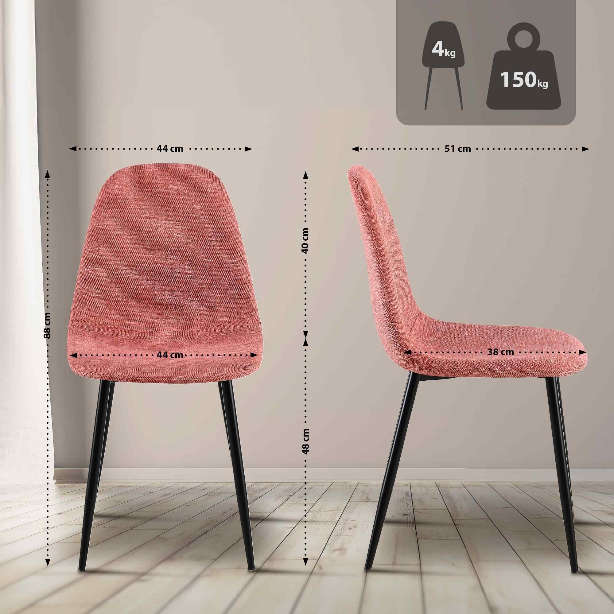 CLP Esszimmerstuhl Napier (4er Set), Metall, günstig online kaufen