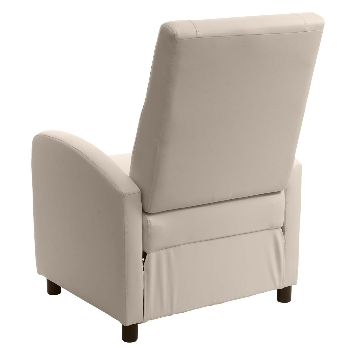 MCW TV-Sessel MCW-H18, Synchrone Klappbare und Synchrone der Verstellung der cream und Rücken- Rückenlehne Verstellung Rücken- Fußlehne, Fußlehne