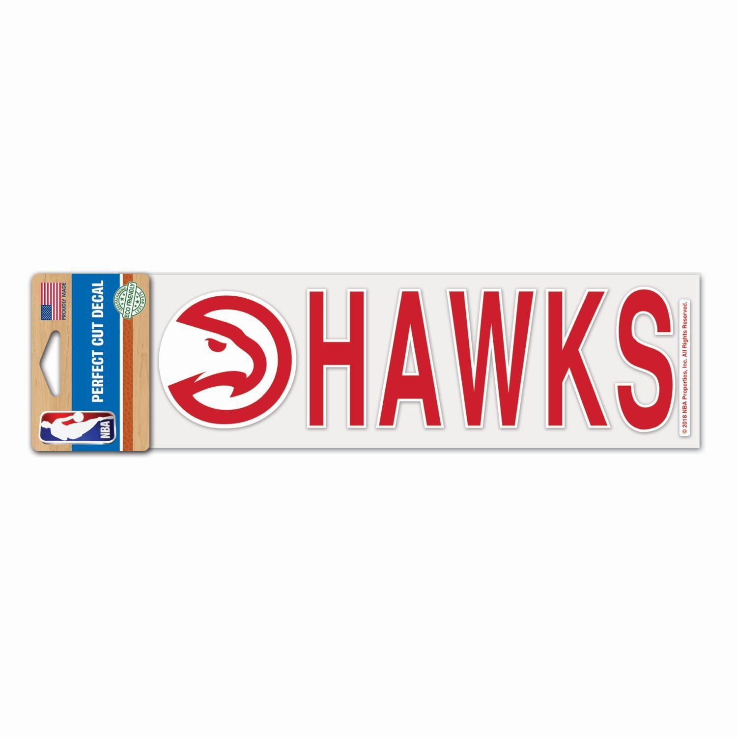 NBA Hawks Atlanta Aufkleber Wanddekoobjekt WinCraft 8x25cm Cut Perfect