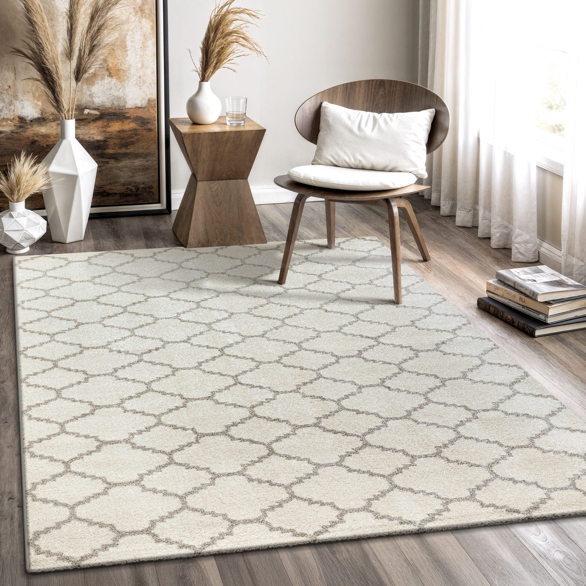 Sanat Teppich Boho 8202, auch als Läufer und in Rund, rechteckig, Höhe: 10 mm, Kurzflor, robust, Boho, Scandic, für Fussbodenheizung geeignet