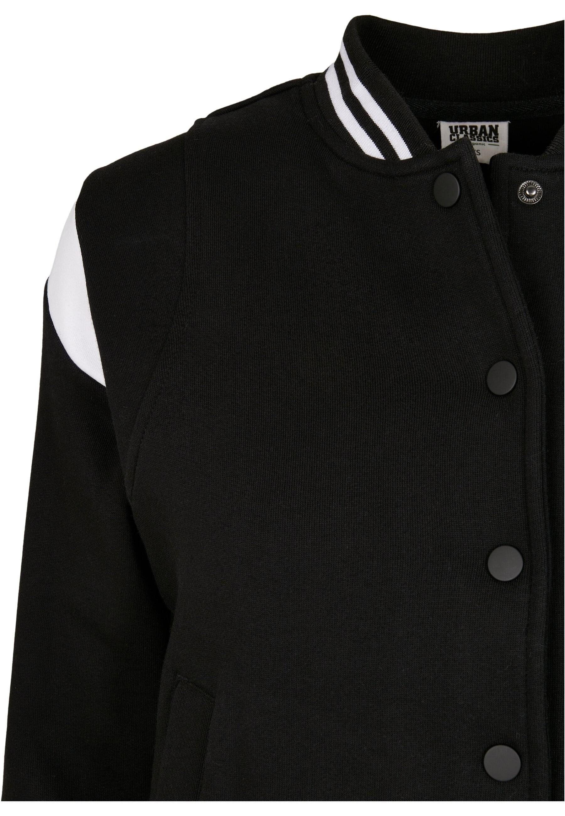 Inset Damen Ladies URBAN Sweat Organic CLASSICS College Jacket (1-St) black/white Collegejacke