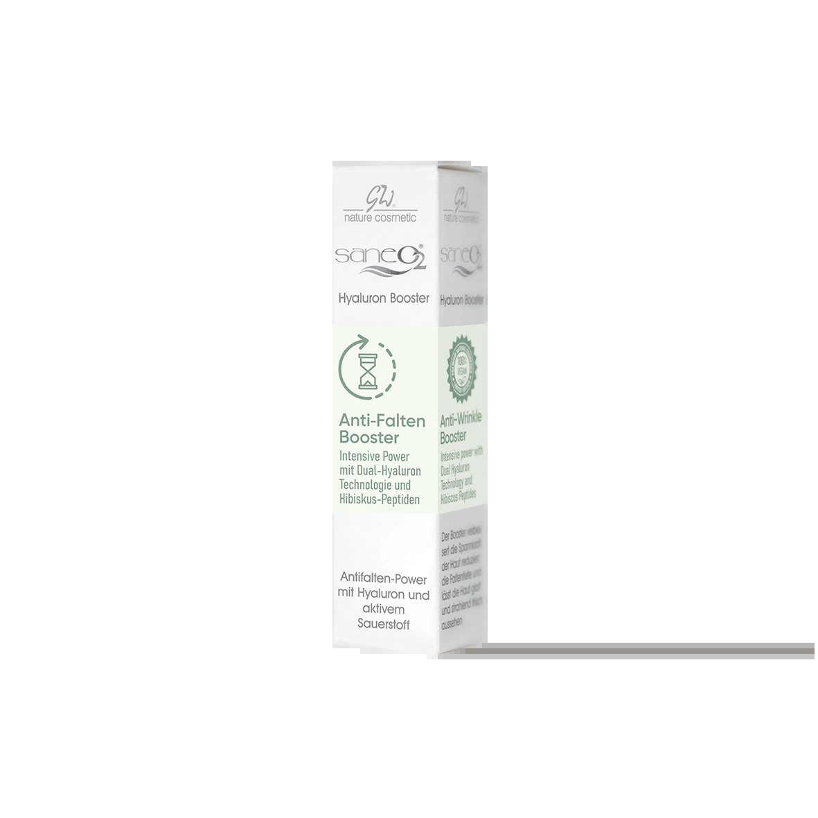 GW Nature Cosmetic Anti-Falten-Serum SaneO2® Hyaluron Anti-Falten-Booster 10 ml - Gesichtsroller, Sofortiger Lifting-Effekt mit Dual-Hyaluron