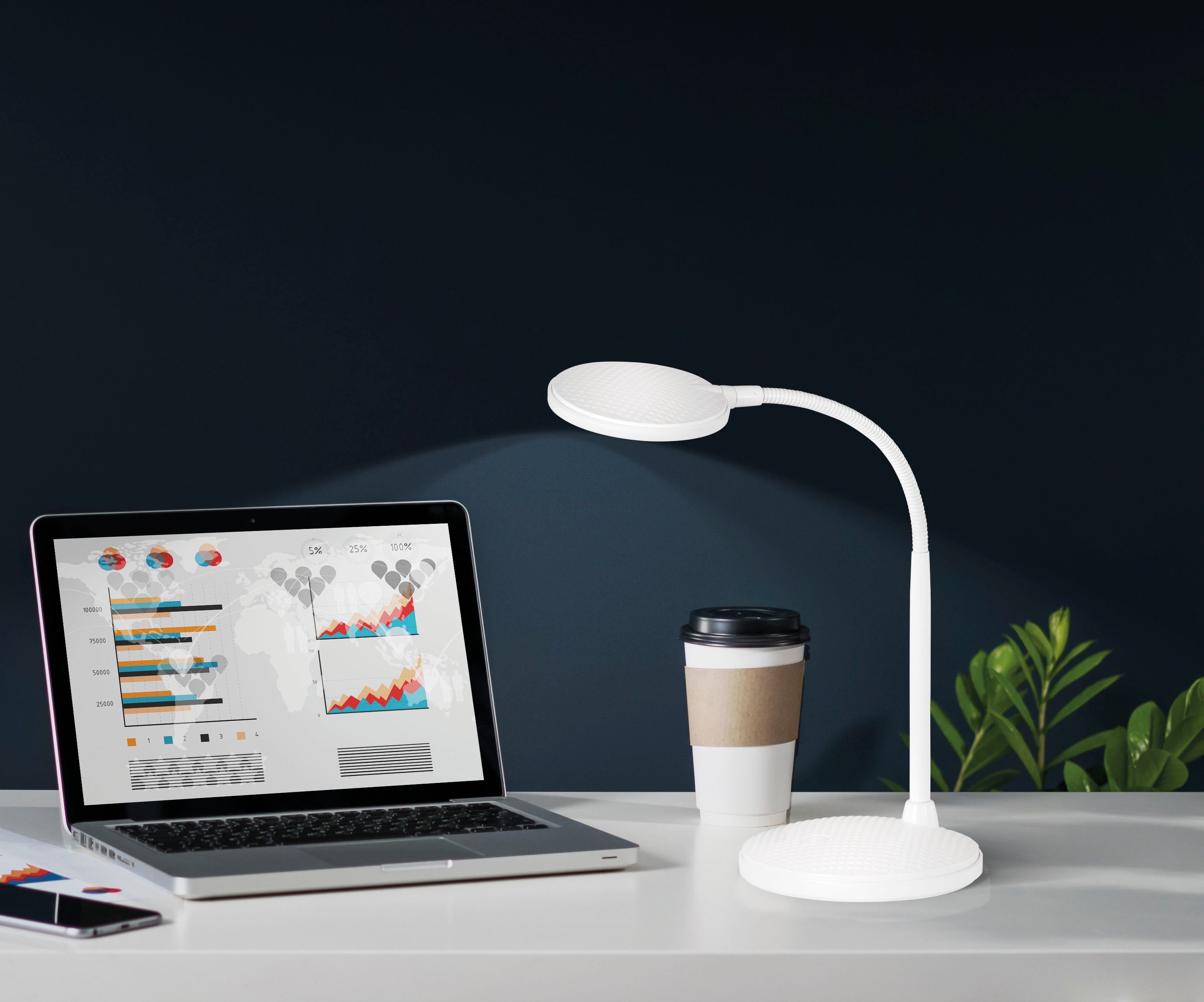 FISCHER & HONSEL Tischleuchte Work, LED fest integriert, langlebige LED günstig online kaufen