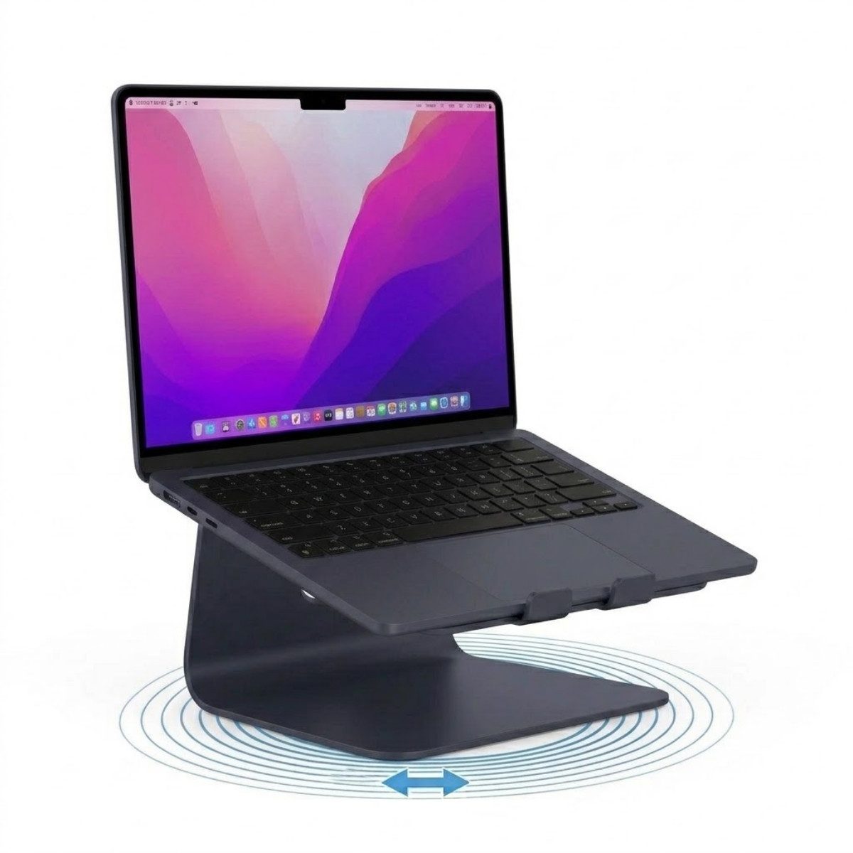 Rain Design Laptop-Ständer mStand 360, (bis 17 Zoll, mit 360°-Drehfuß, Mitternachtsblau)
