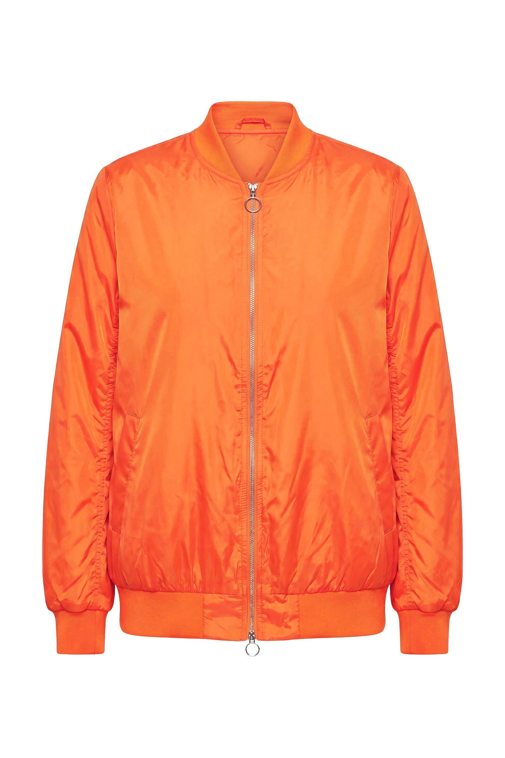 MIAMODA Kurzjacke Blouson Relaxed Fit geraffter Langarm