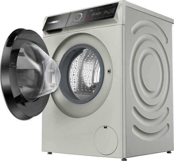 reduziert U/min, Serie 50 Iron % Waschmaschine Dampf Assist WGB2560X0, 1600 der kg, BOSCH 8 dank 10 Falten
