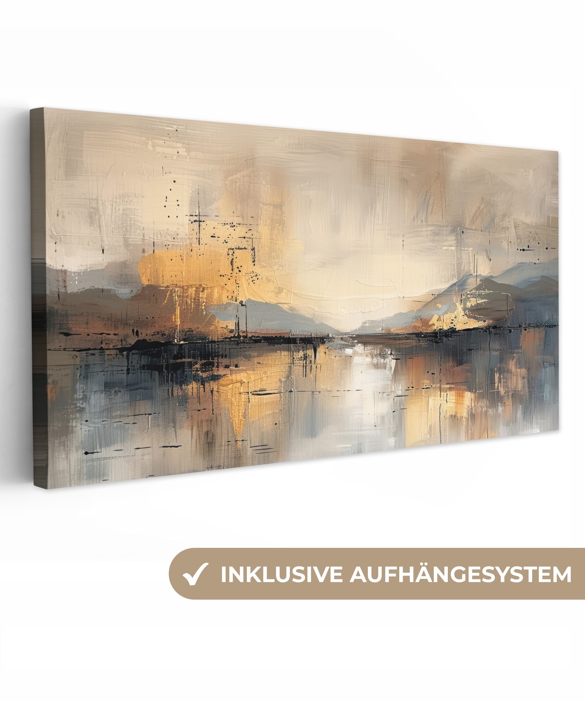 OneMillionCanvasses® Leinwandbild Panorama Abstrakt - Modern günstig online kaufen