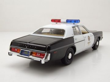 GREENLIGHT collectibles Modellauto Plymouth Fury Metropolitan Police 1977 schwarz weiß Terminator Modella, Maßstab 1:24