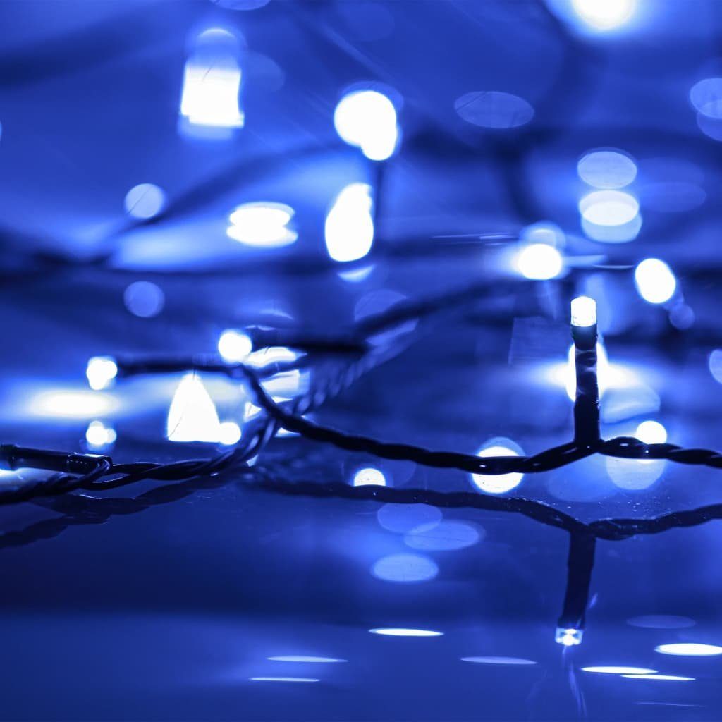 LEDs (1-tlg) LED-Lichterkette mit PVC Christbaumschmuck Dunkelgrün m vidaXL 150 15 und Blau Blau