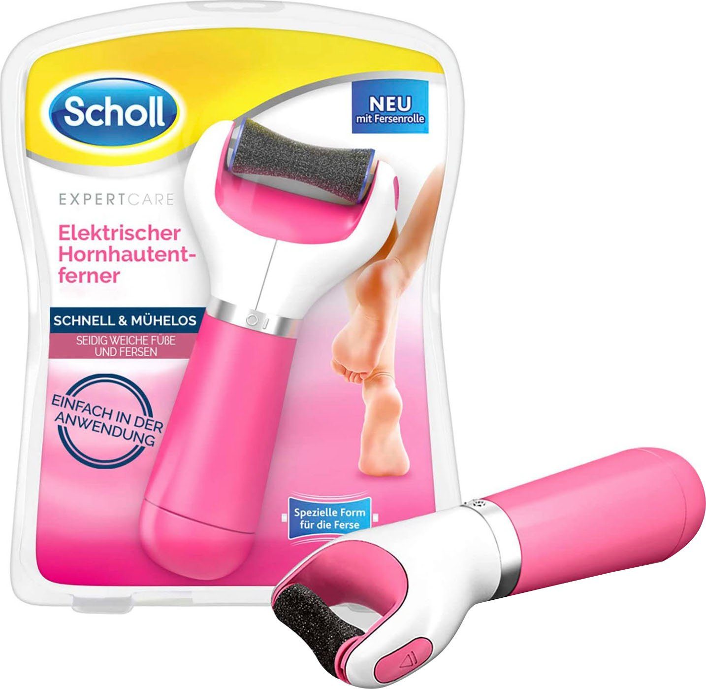Scholl Elektrischer Hornhautentferner Expertcare rosa | Hornhautentferner