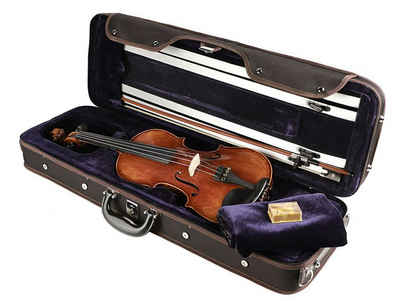 Leonardo Bowed Instruments Violine 4/4 Geige Komplett-Set Leonardo Maestro LV-5044 Bogen, Stimmgerät