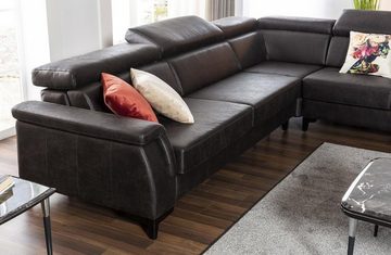 JVmoebel Ecksofa Modernes Schwarzes Ecksofa L-Form Couch Bettfunktion Design, Made in Europe