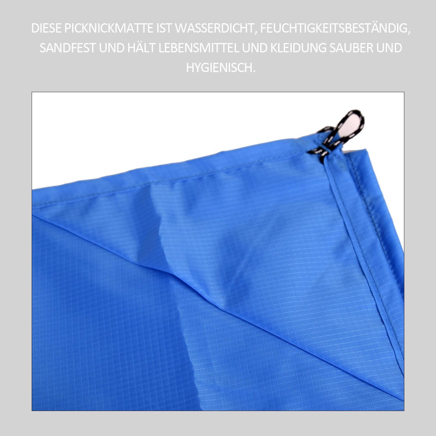 Picknickdecke Mini Faltbare verfügbar, Wasserabweisende Blau Picknickdecke & MAGICSHE 3-Größen