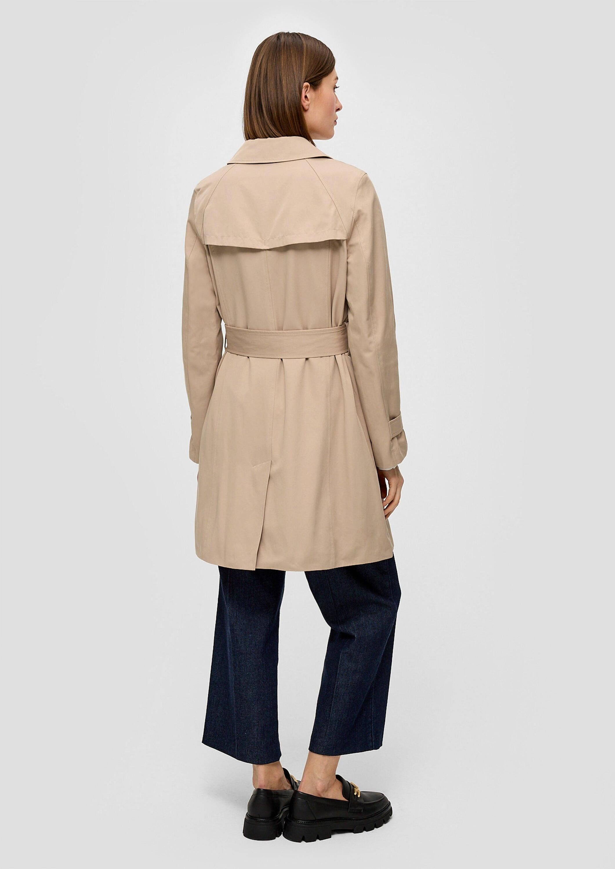 s.Oliver Trenchcoat Outdoor-Jacke Mantel mit Bindegürtel