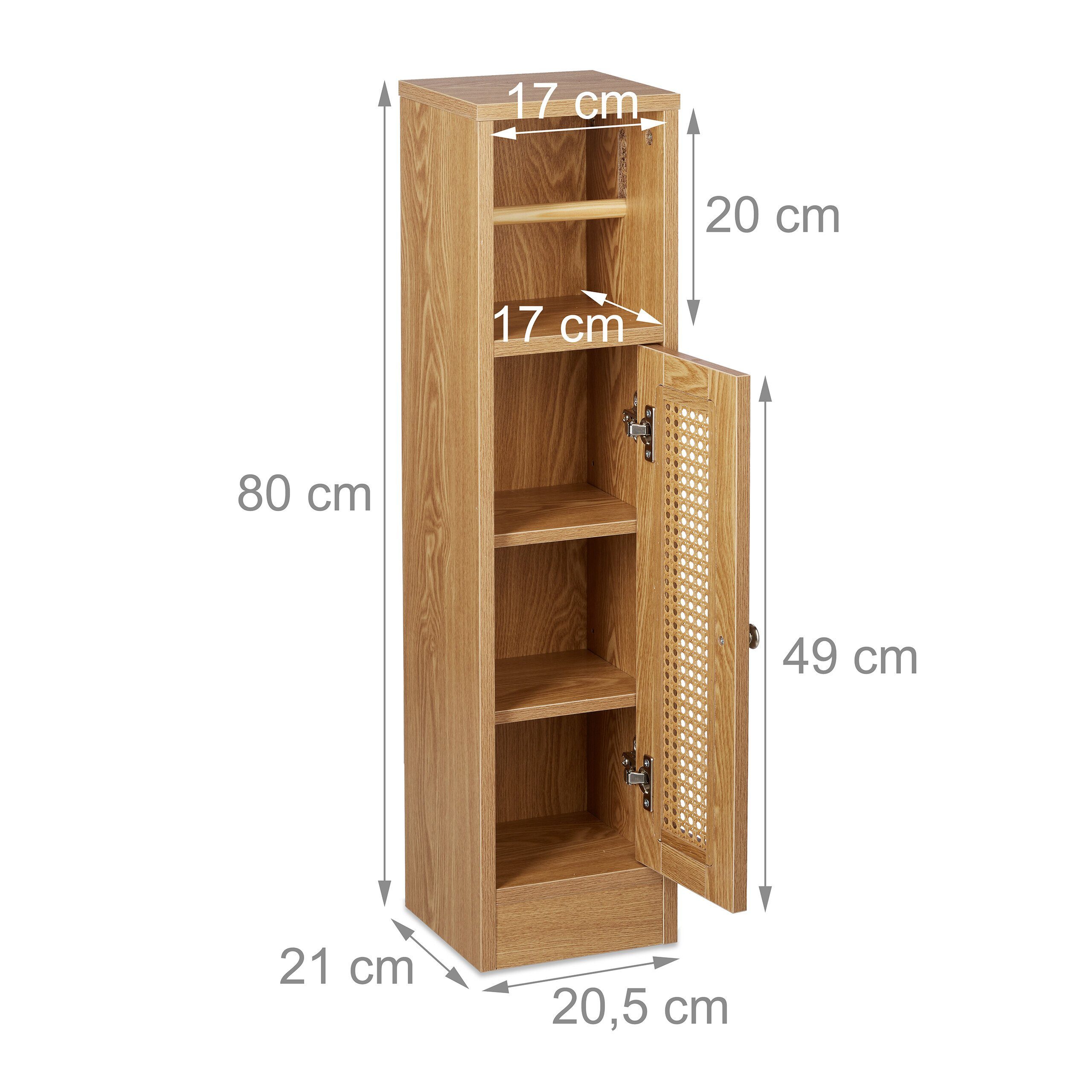 relaxdays Toilettenpapierhalter stehend Holzoptik (1-St) – Bild 4 von 5