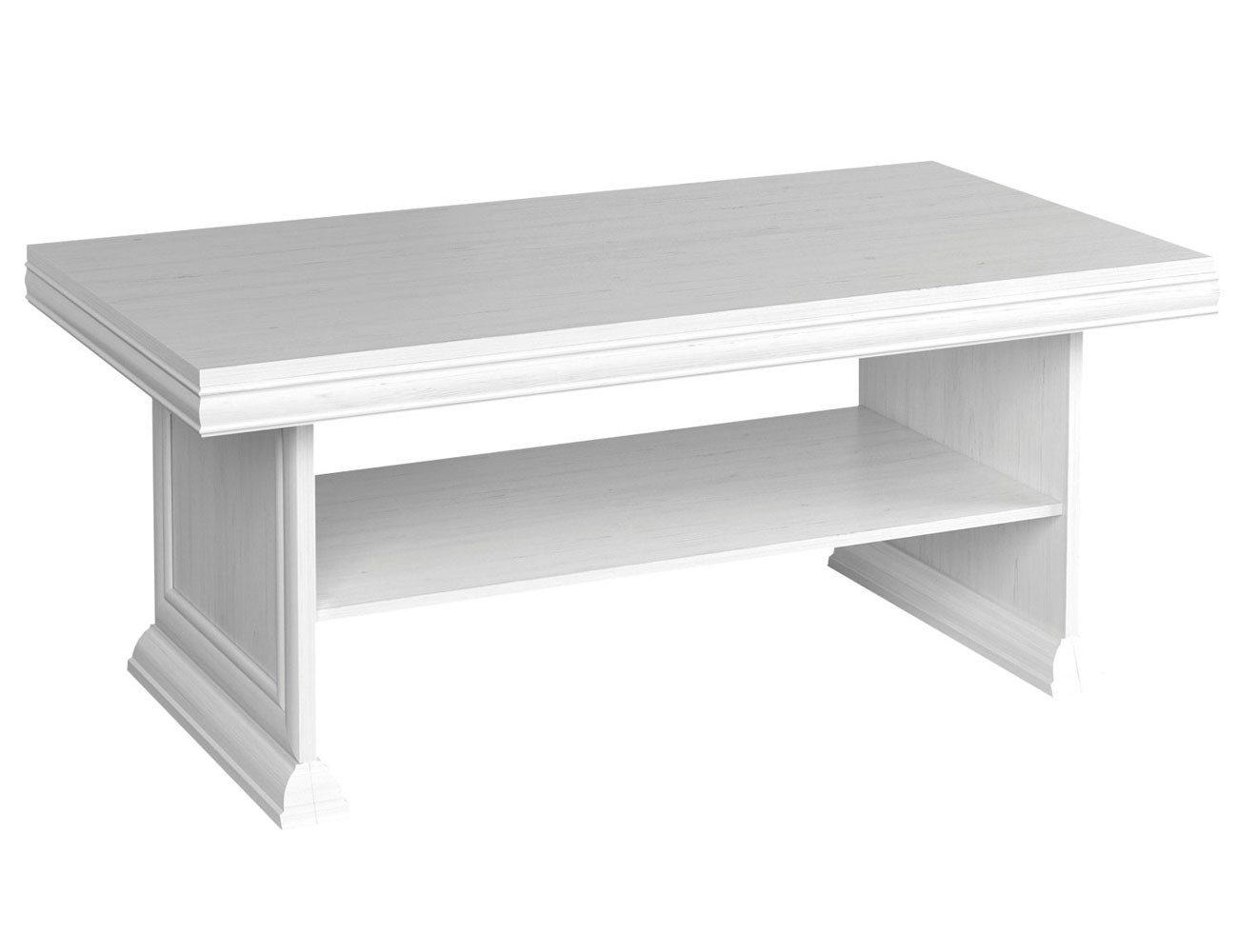 Feldmann-Wohnen Couchtisch Kora, 125x65cm mit Ablage andersen pinie rustikal