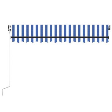 vidaXL Markise Automatische Markise mit LED Windsensor 300x250 cm Blau Weiß Balkon T
