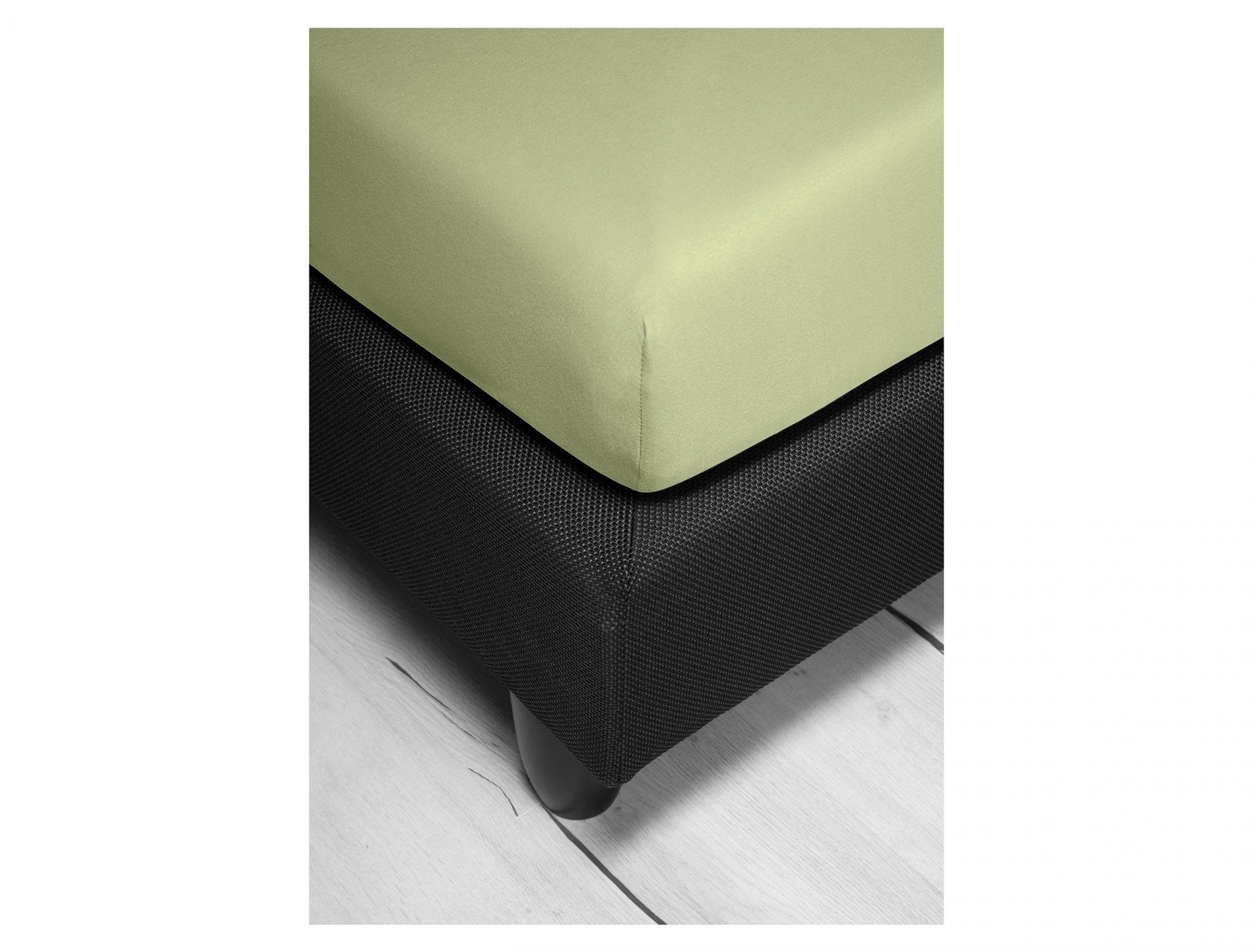 Irisette Spannbettlaken Mako-Jersey Spannbetttuch Jupiter 0008 150 x 200 cm lind, Baumwolle, Gummizug: Rundum, (1 Stück), Bettlaken mit Gummizug 90x200 140x200 180x200 Spannbettlaken Spanner