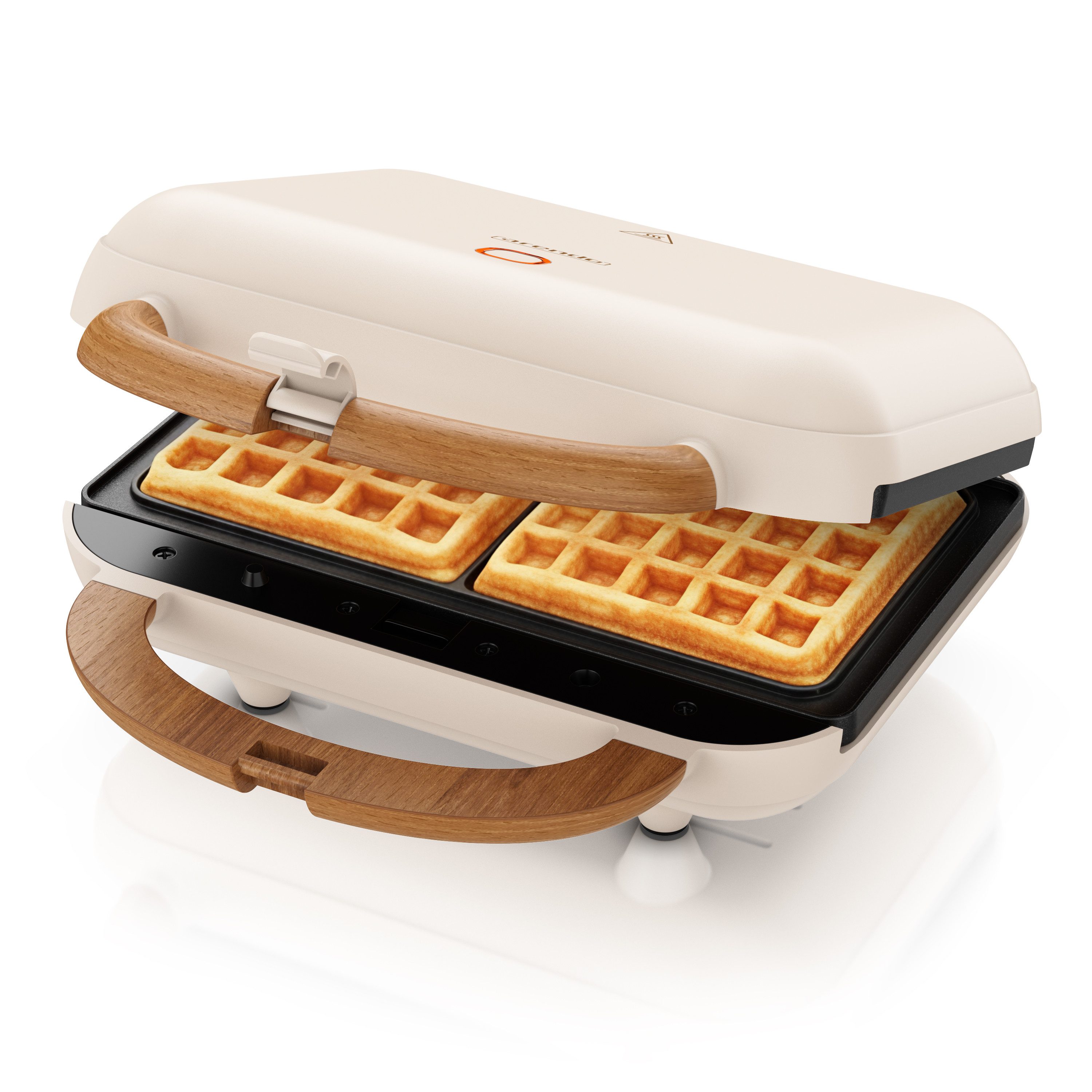 Arendo 3-in-1-Sandwichmaker Waffeleisen & Kontaktgrill, Antihaftbeschichtete abnehmbare Platten, 900 W, 2 Zonen Panini Grill mit Wechselplatten & Temperaturkontrolle BPA-frei