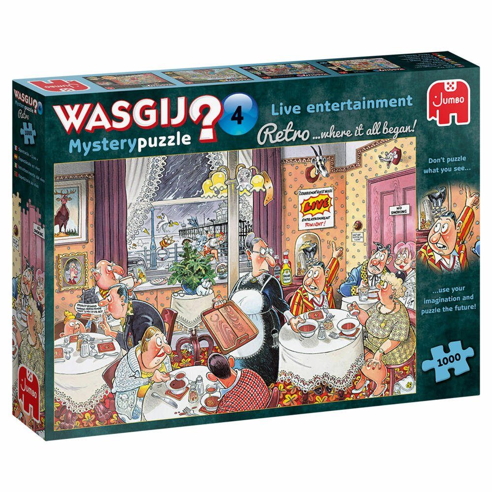 Jumbo Spiele Puzzle Wasgij Retro Mystery 4 Live Unterhaltung!, 1000 Puzzleteile