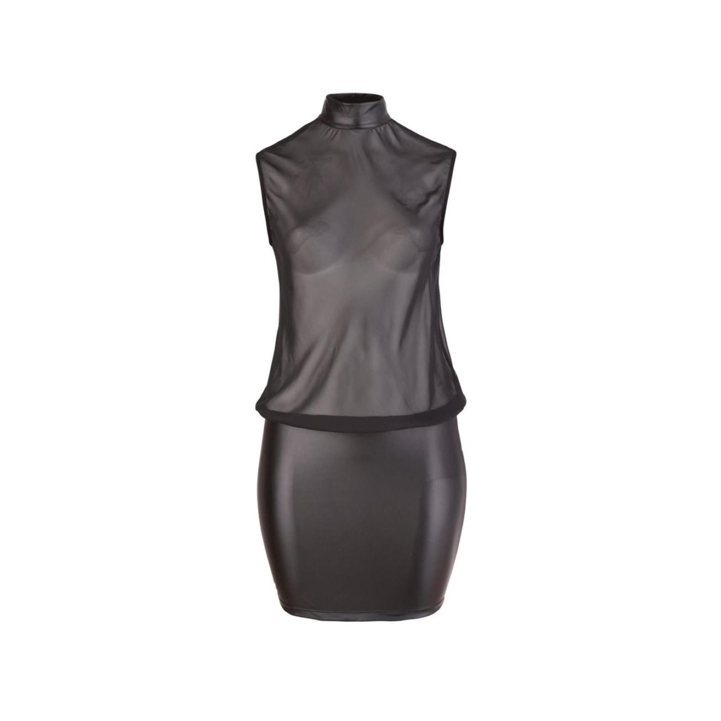 Cottelli CURVES Minikleid Cottelli CURVES - Kleid transparent schwarz - (2XL