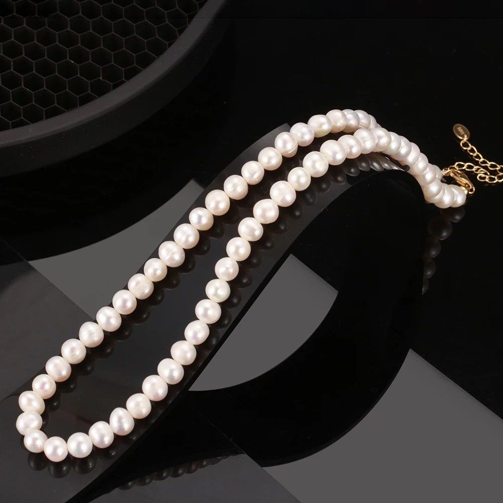 Runde Perlé Perlenkette Milla, handgefertigtes Perlencollier, günstig online kaufen