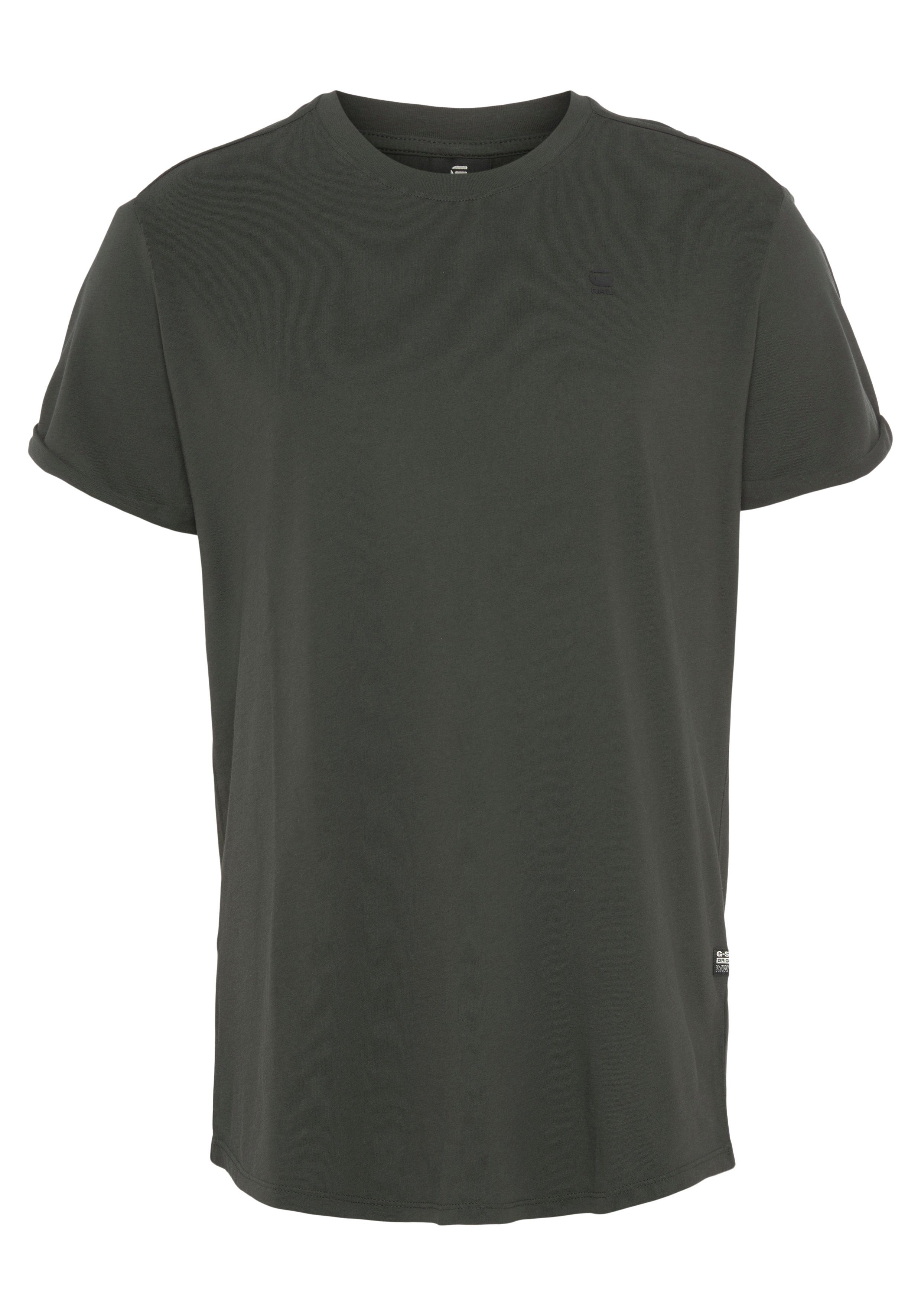 G-Star RAW T-Shirt mit kleinem Lash asfalt Stitching Logo