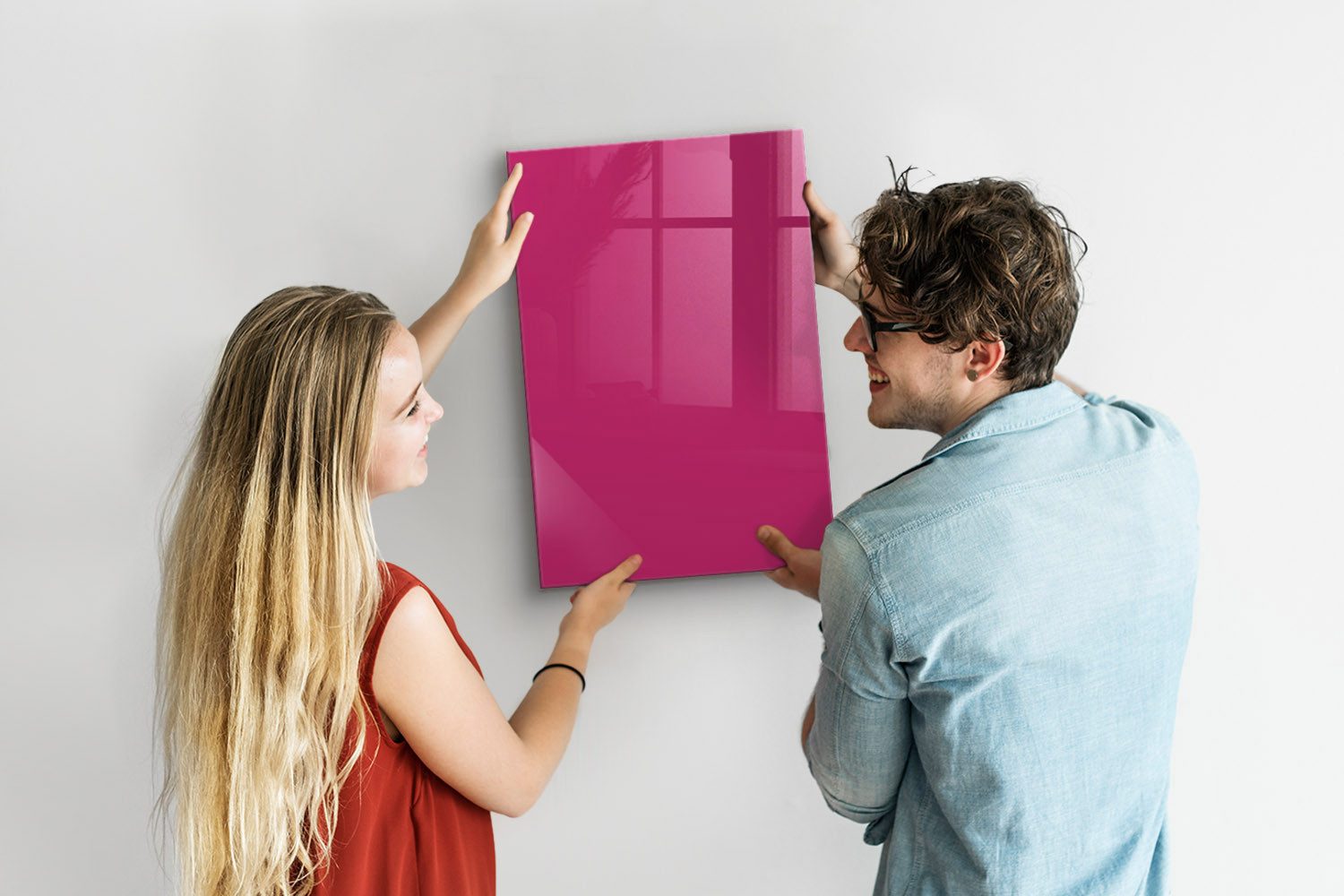 Tulup Magnettafel Glastafel mit Magneten Memoboard Gehärtetem Glas, Marker und Schwamm