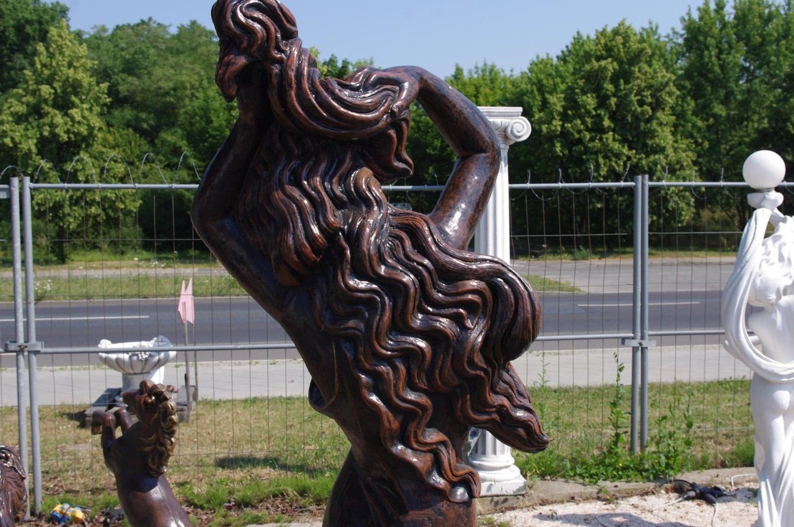 Teichfontäne Antikes Gartenfigur Terrassenfigu Gartenfigur Wohndesign Statue Steinfigur Frauen Statue