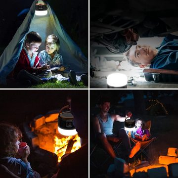 Bedee LED Gartenleuchte LED Campinglampe Campinglaterne für Solar/USB Aufladung, Campinglampe für Wandern, Notfall - Schwarz, Warmweiß, 3 Modi Fernbedienung Zeltlicht, IP65 Wasserdicht Power Bank