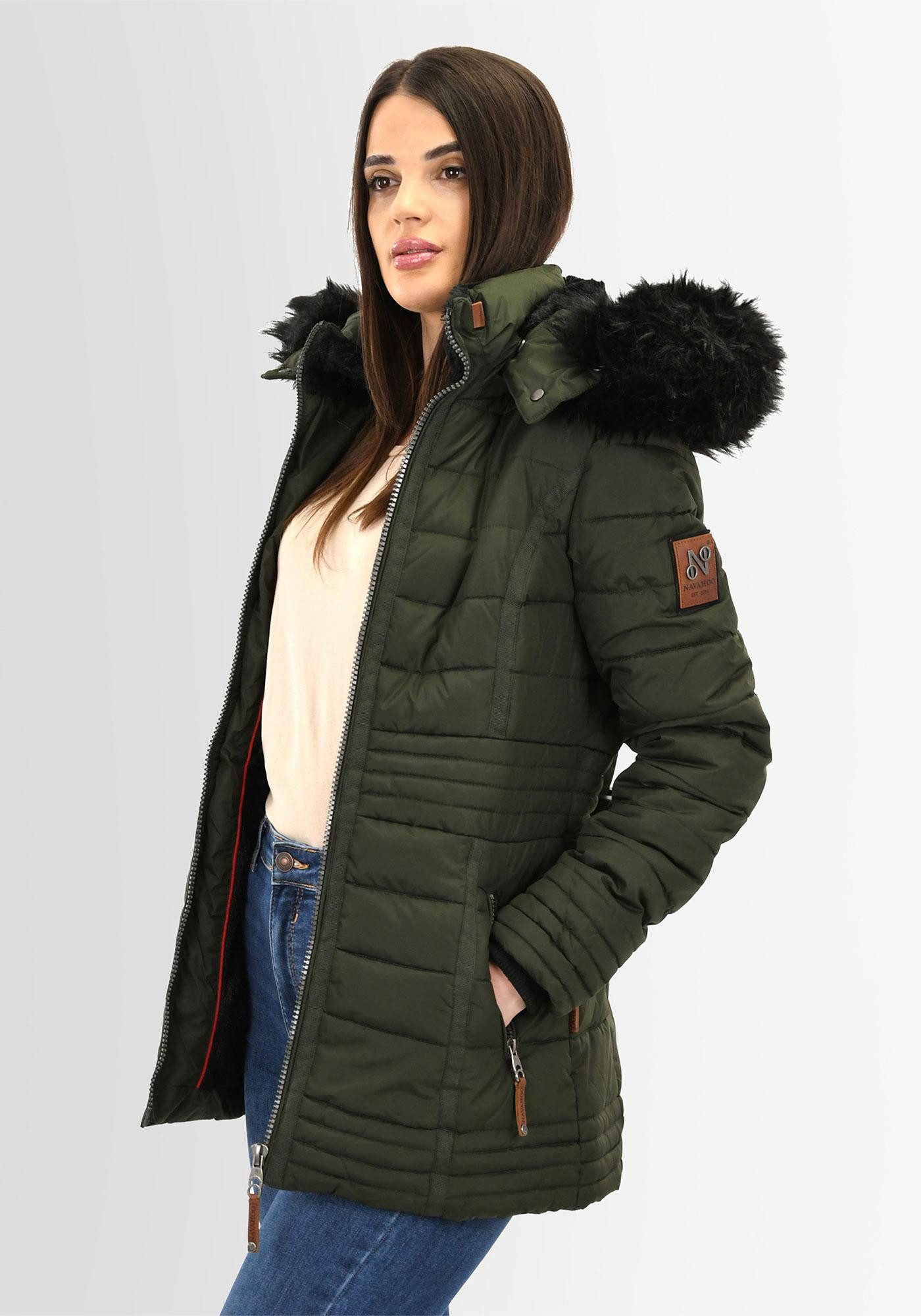 Navahoo Winterjacke Navahoo Umay Princess Damen Winter Steppjacke B900