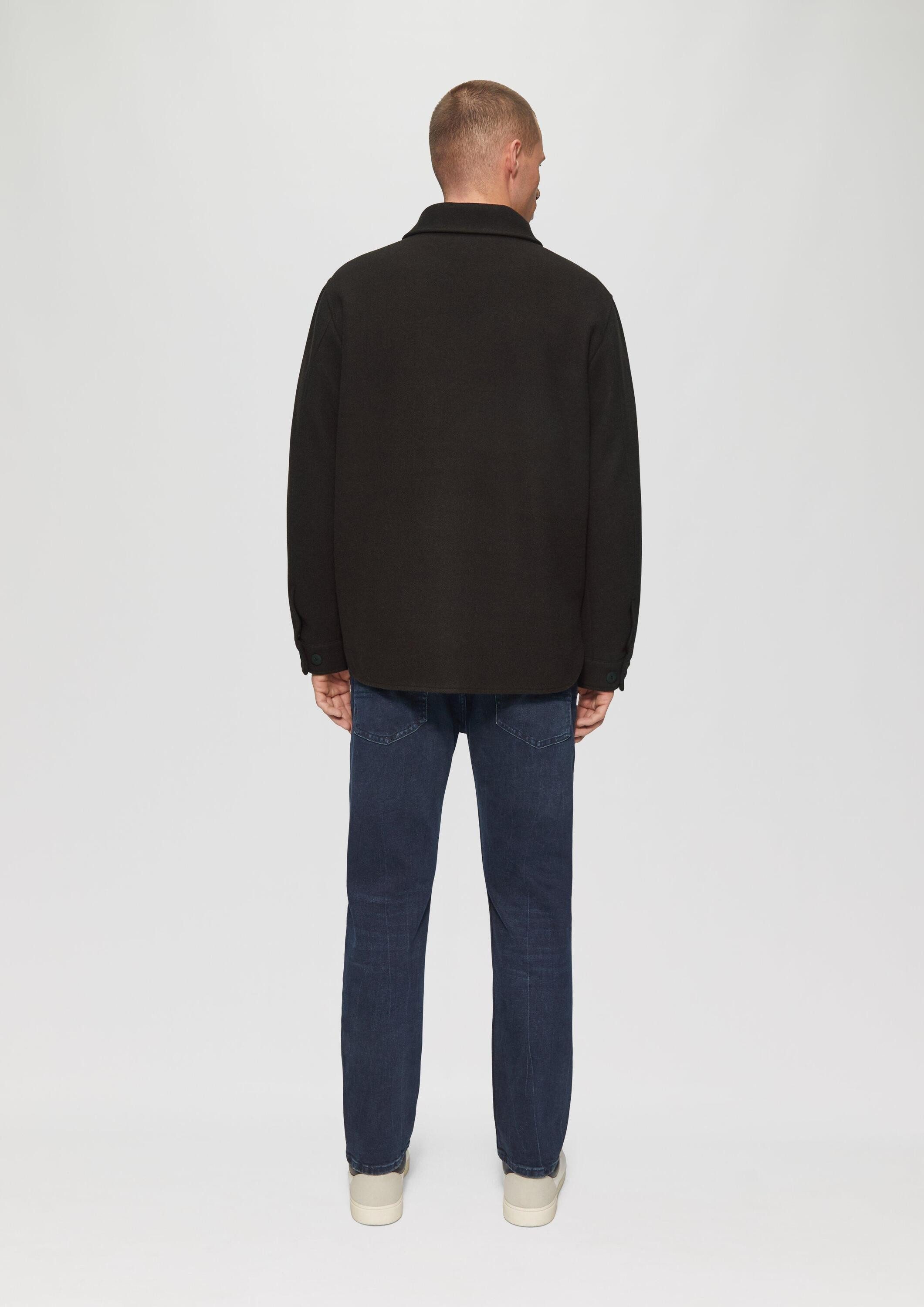 s.Oliver Funktionsjacke Outdoor-Jacke Wattiertes Overshirt in Woll-Optik