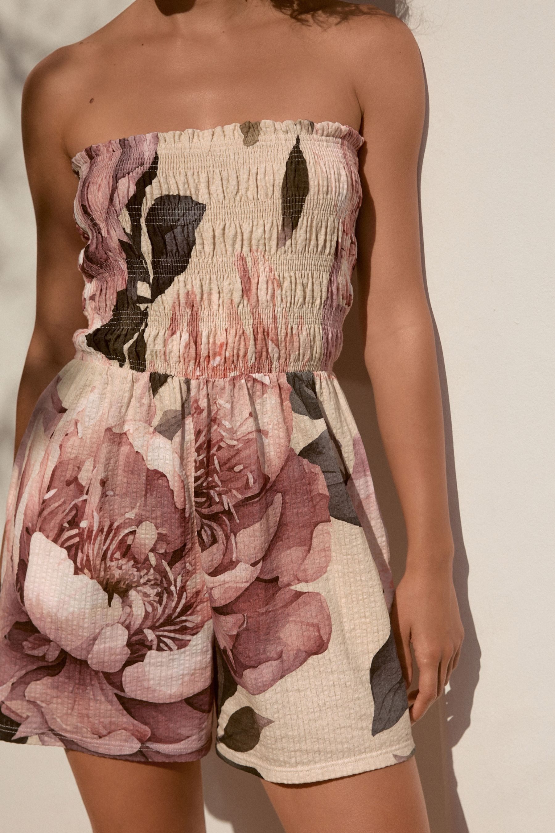 Next Playsuit Gesmokter Bandeau-Playsuit (1-tlg)