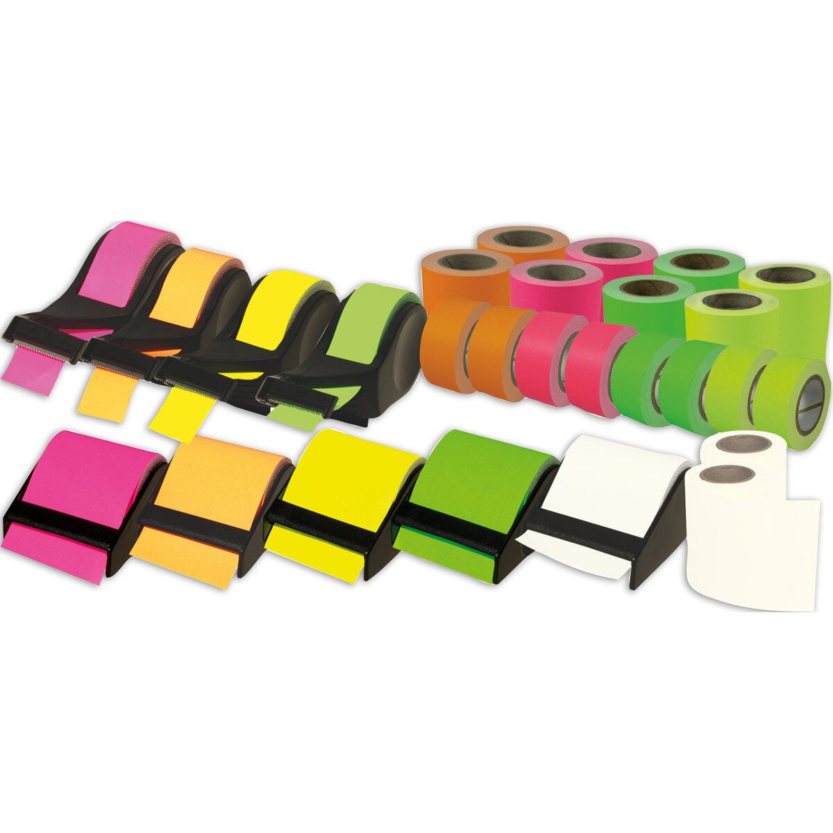 RNK Verlag Haftnotizblock Haftnotiz Rolle Dispenser - 27 tlg. sortiert.