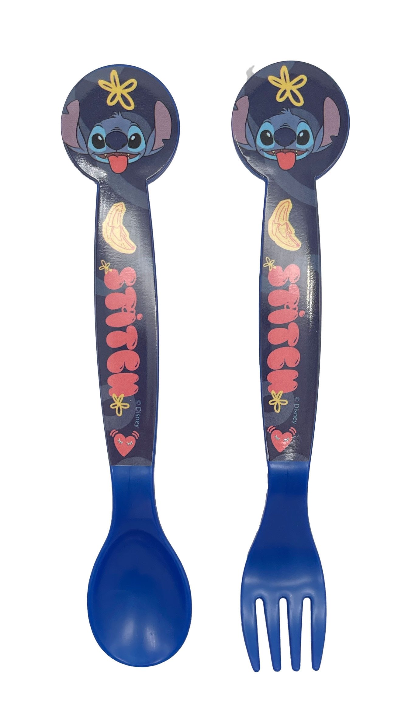 Stor Lunchbox Disney Stitch 4 tlg. Lunch Set Brotdose Alu-Flasche 400 ml Besteck, Kunststoff Aluminiu, (4-tlg)