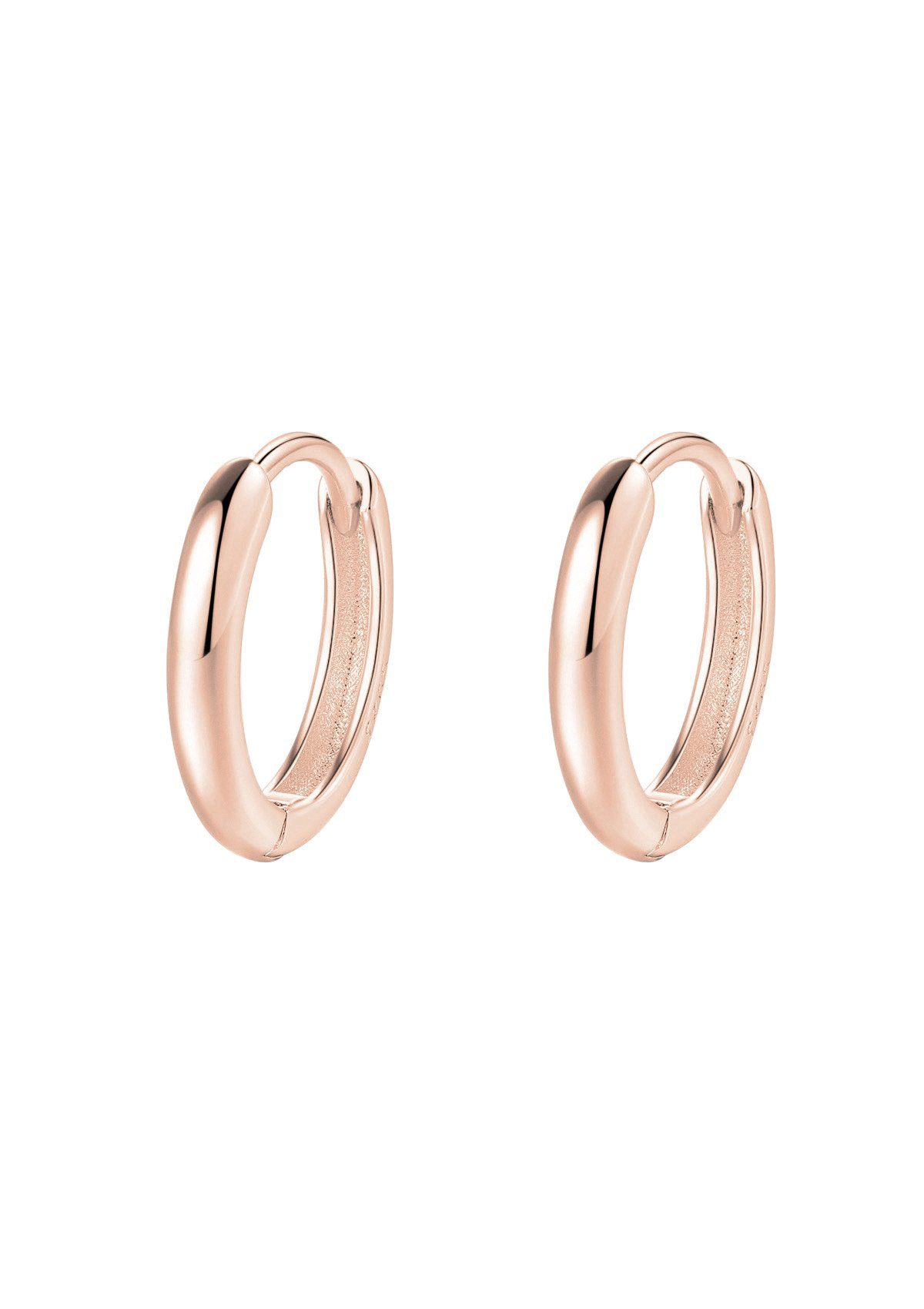 Hey Happiness Paar Creolen Chunky Silber 925 Damen, vergoldet, Kleine Basic günstig online kaufen