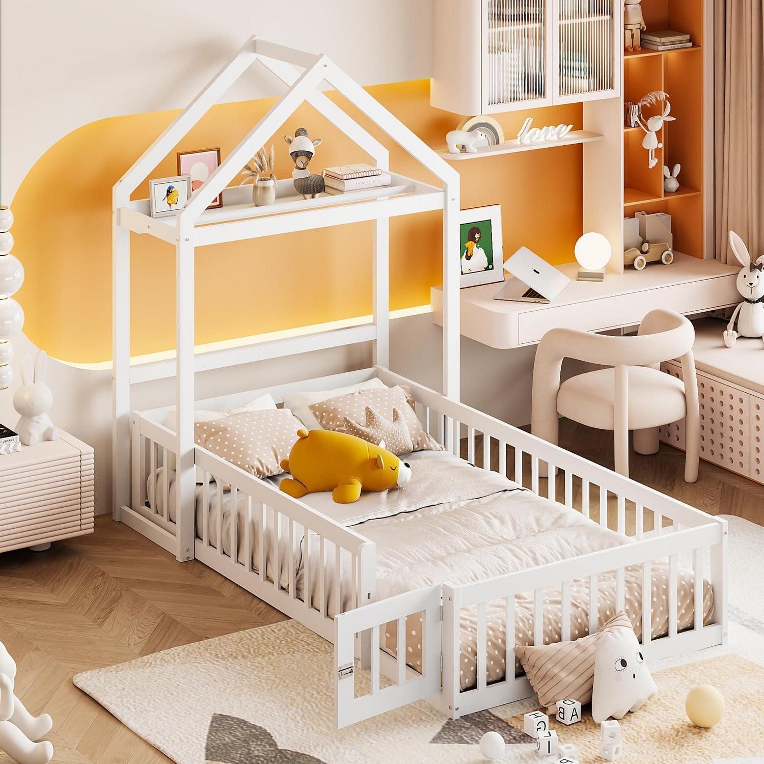 LuxusKollektion Hausbett Hausbett 90x200 mit Stauraum