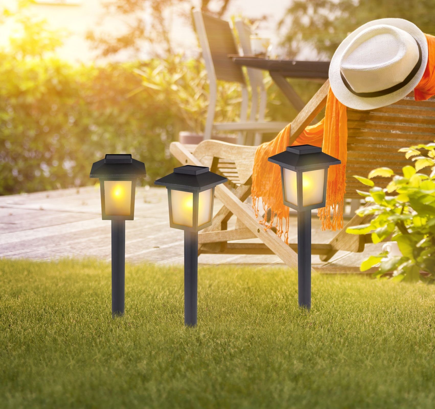 Globo LED Solarleuchte Solarleuchte Garten Wegeleuchte Solarlampe Außen