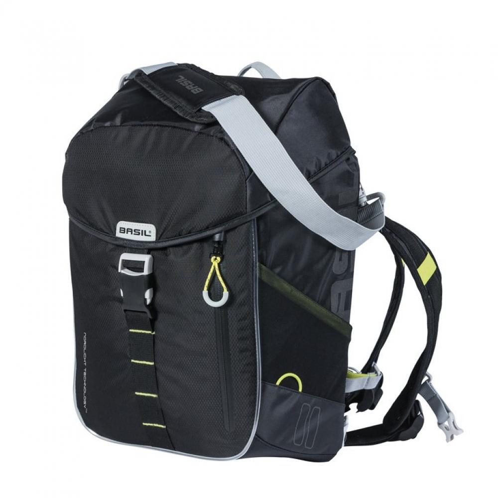 Basil Fahrradrucksack Basil Fahrradrucksack Miles Nordlicht wasserdicht black lime 17l 31x17