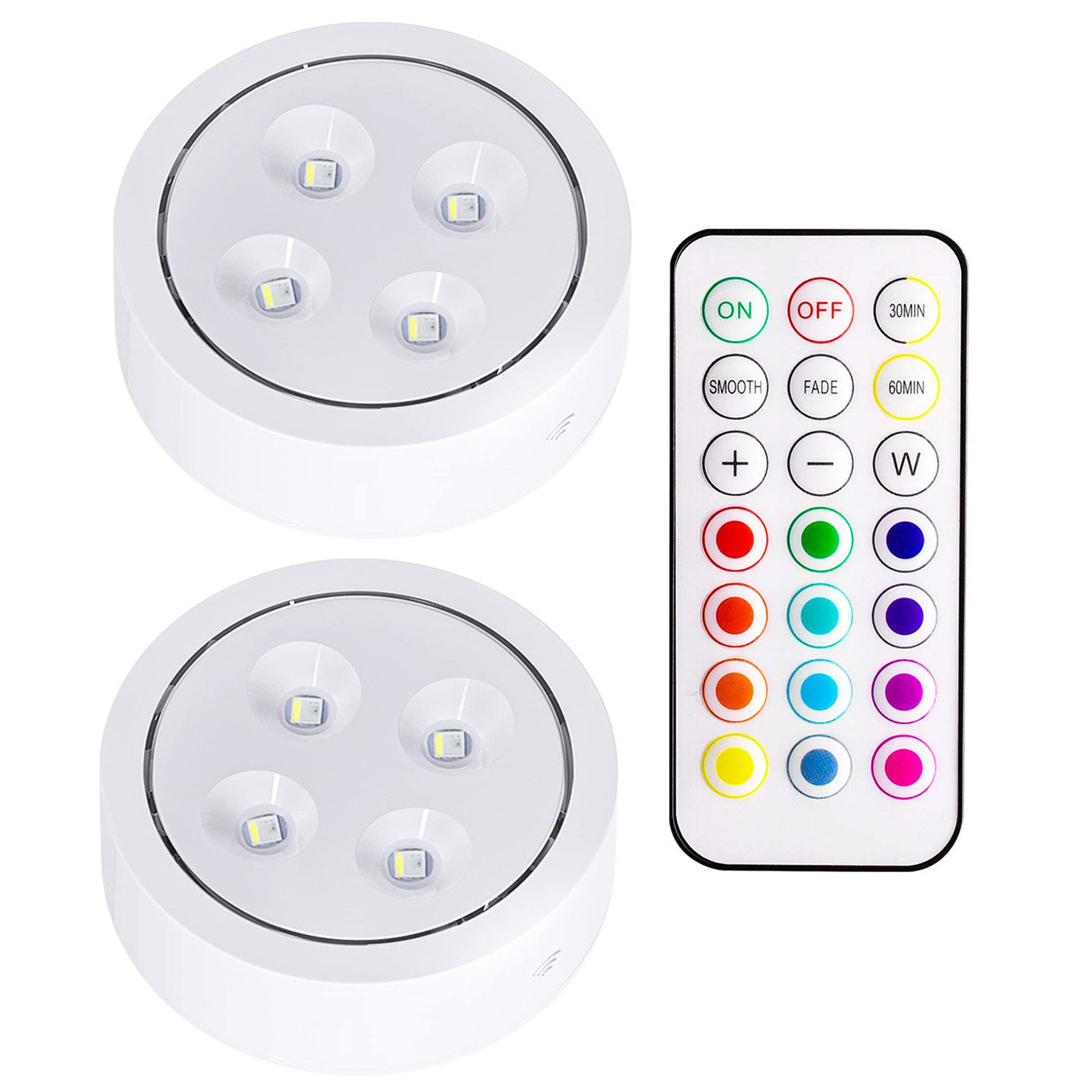 Jibenhome LED Unterbauleuchte RGB LED Unterschrankleucht Kabellose, Kleider günstig online kaufen