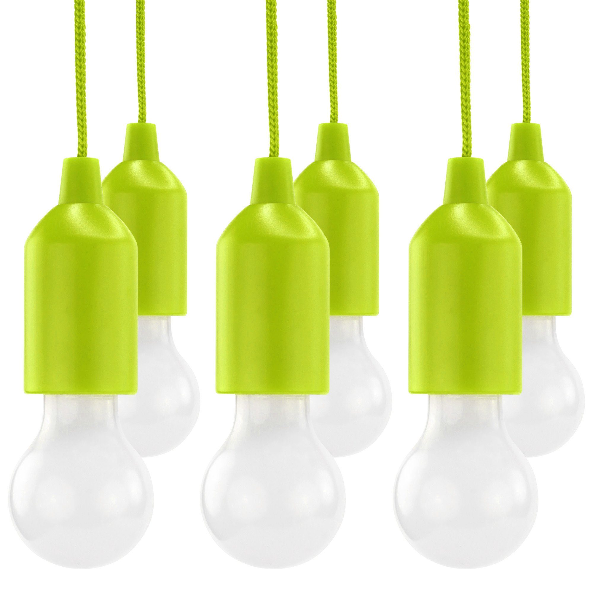 LED Gartenleuchte Pull-Light Set mit Zugschalter, Warmweiß LED 22 Stunden Leuchtdauer