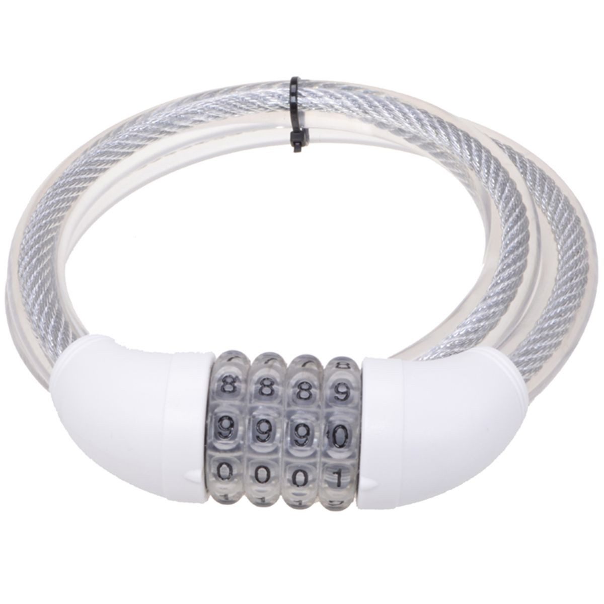 Filmer Multifunktionsschloss Geschütztes Zahlenschloss mit 4 Ringen Ø15 x 800 mm Stahlseil, Sicherheitsstufe 4