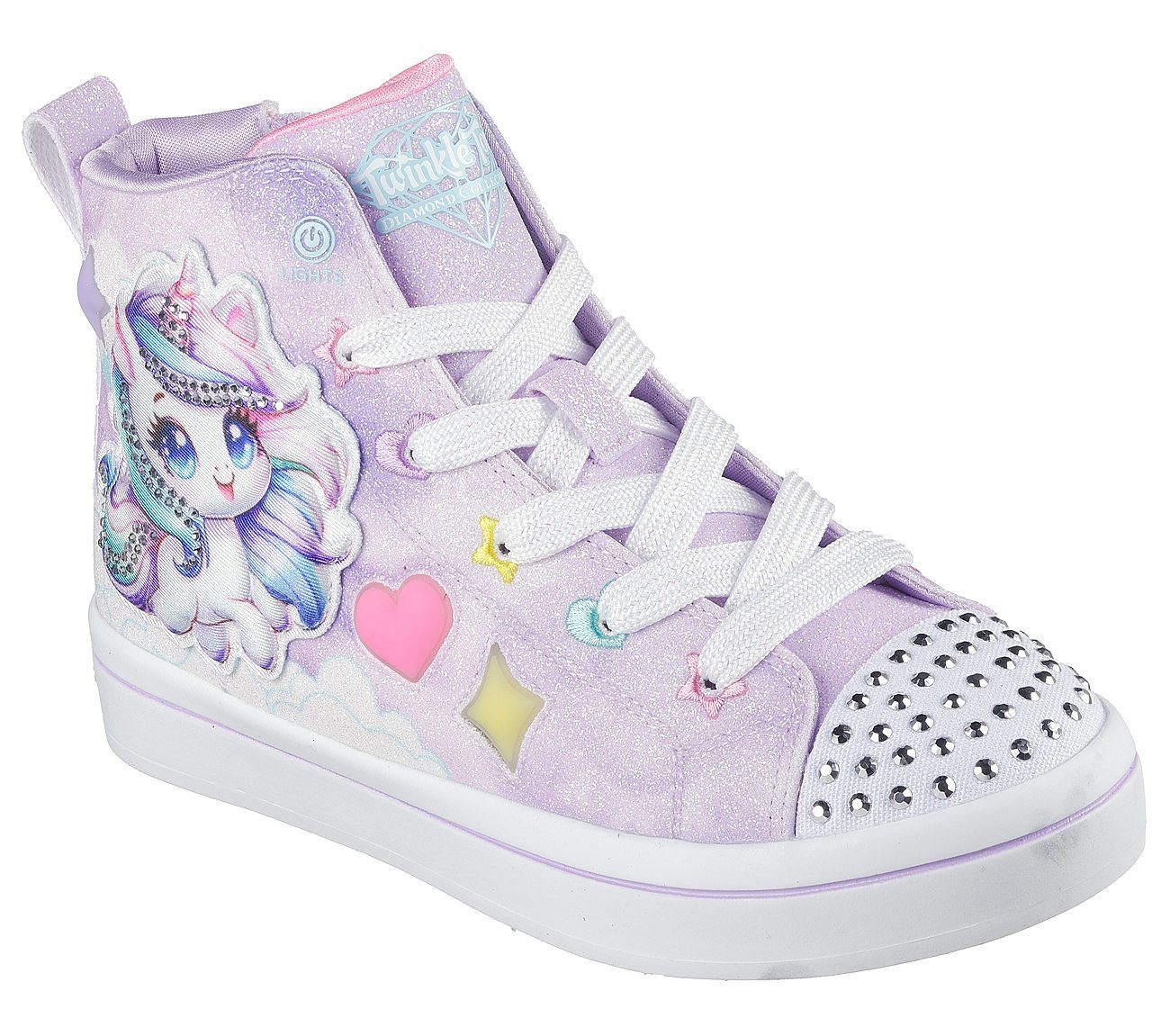 Skechers TWI-LITES 2.0 Кроссовки Blinkschuh mit Einhorn und Glitzer, Größenschablone zum Download