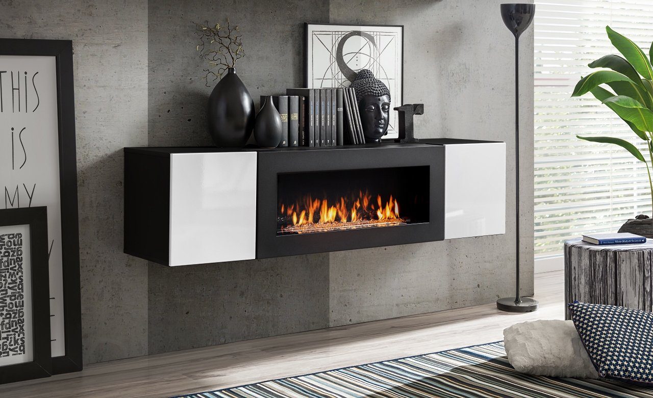ASM-Moebel TV-Wand TV Tisch mit Bio-Ethanol günstig online kaufen