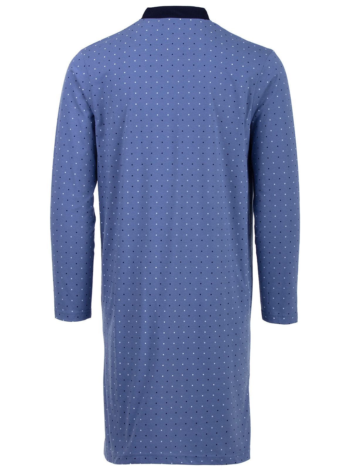 Henry Terre Nachthemd Nachthemd Langarm - Stehkragen mit Punkten günstig online kaufen