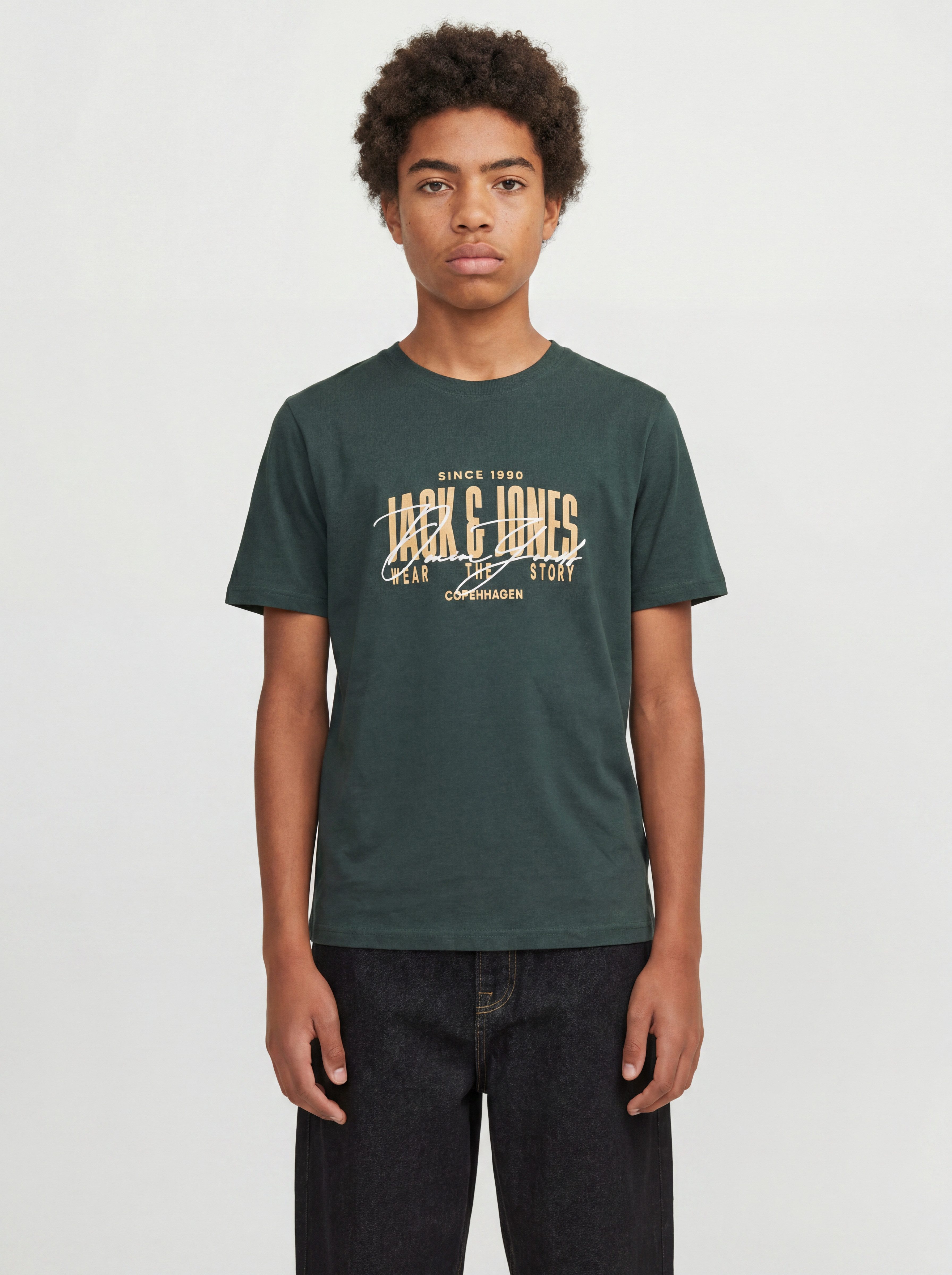Jack & Jones Junior Rundhalsshirt JJAERO TEE SS CREW NECK JNR Baumwolle, regular fit