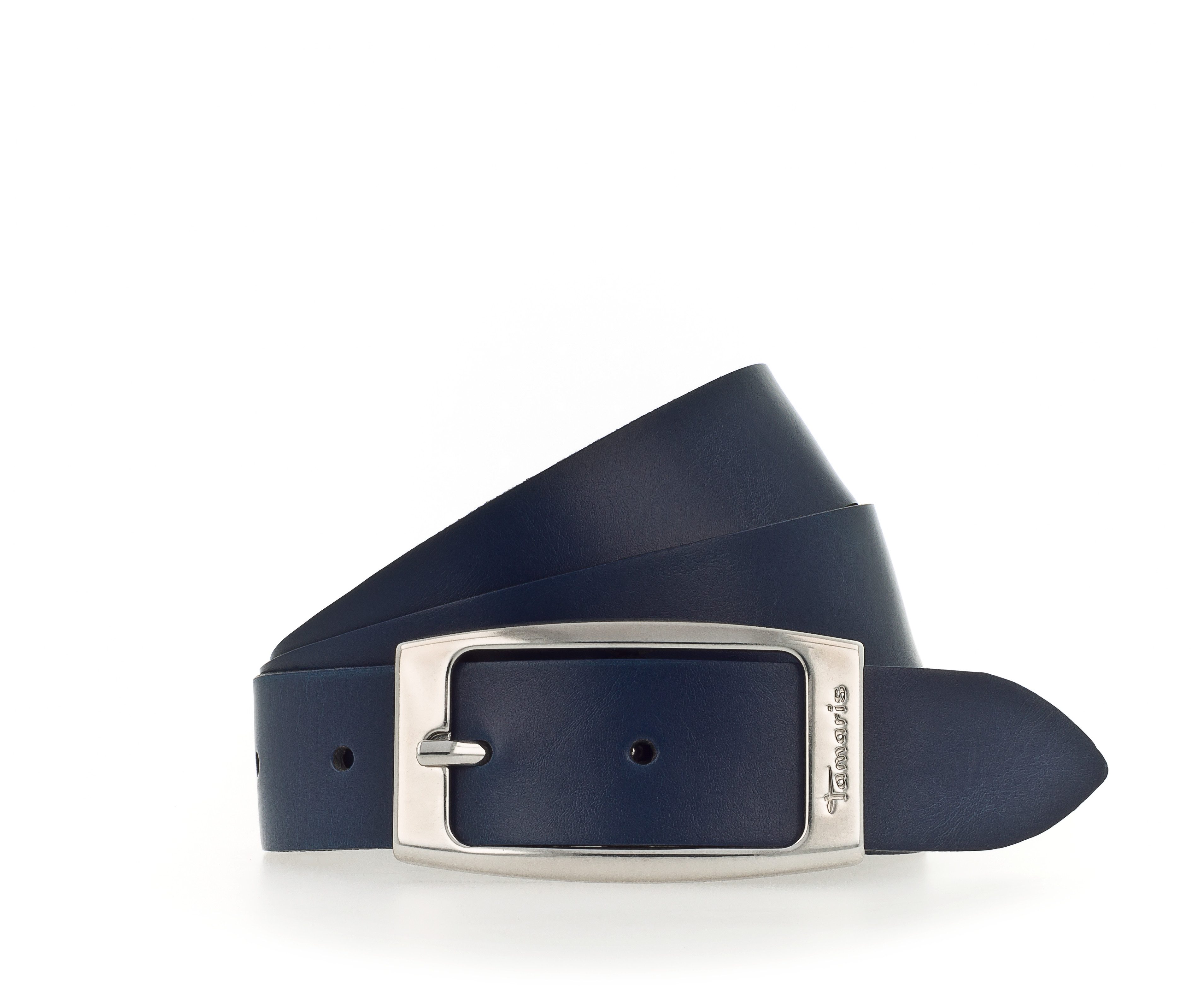 Tamaris Ledergürtel mit glänzender Schließe in tollen Basic-Farben günstig online kaufen