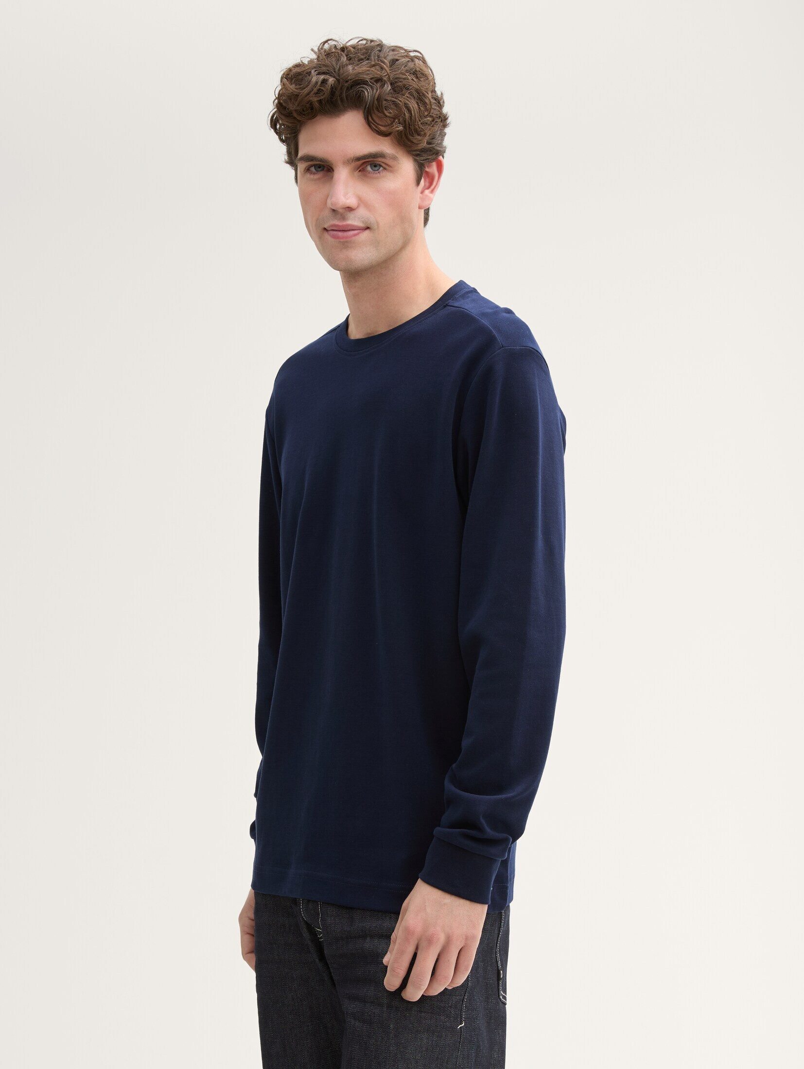 TOM TAILOR Langarmshirt Langarmshirt aus Baumwolle günstig online kaufen