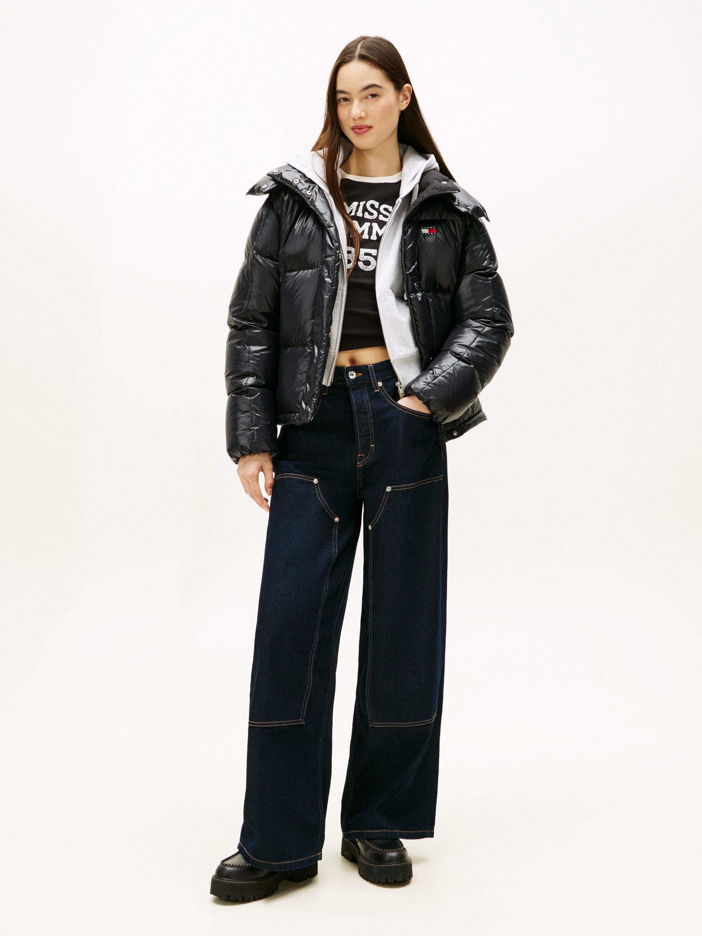 Tommy Jeans Steppjacke TJW ALASKA GRID DWN JCKT SHINY