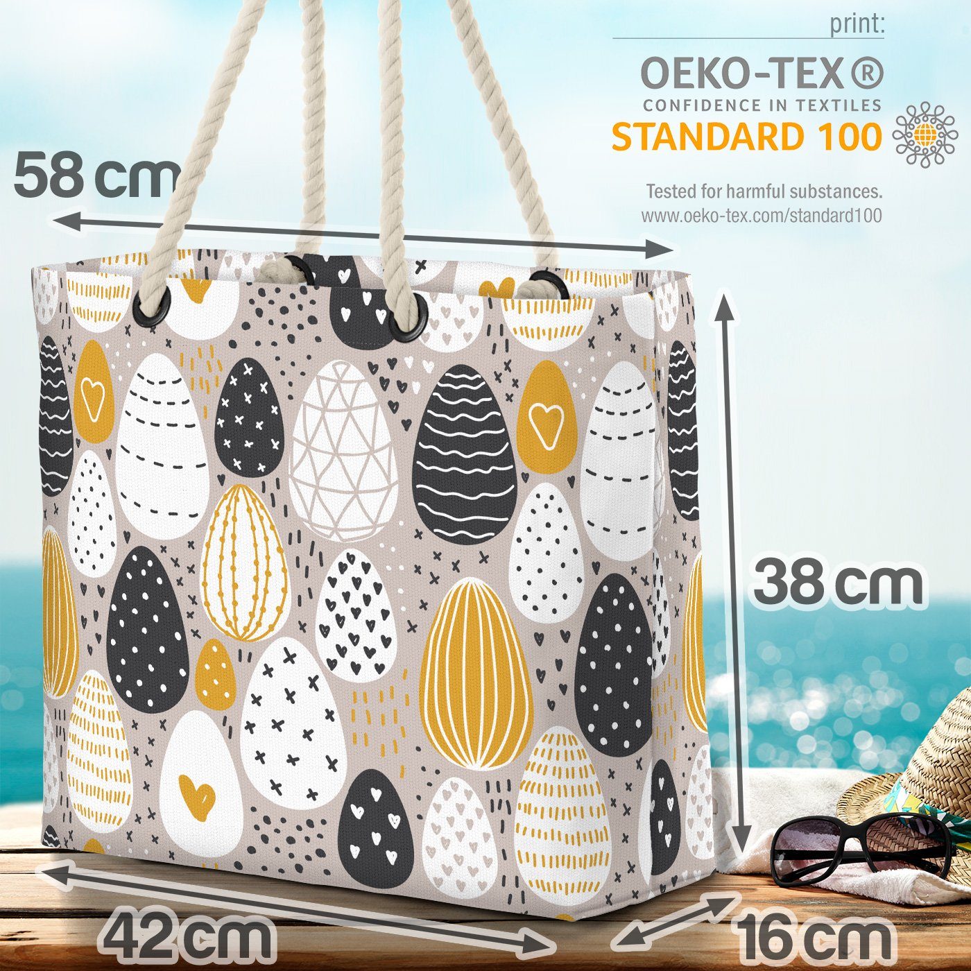 Eier (1-tlg), Ostereier Ostereier Oste Skandinavische Skandinavische Ostereier Strandtasche VOID